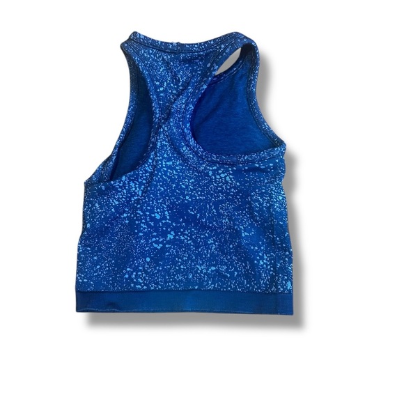 Lululemon Ebb to Street Cropped Racerback Tank Distorted Noise Blue Size 2 - Picture 4 of 9